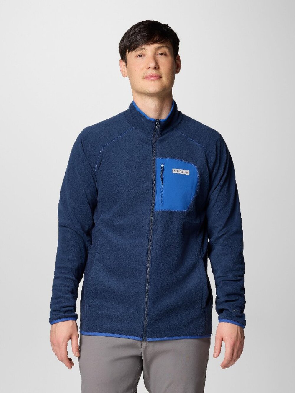 Columbia Men's Navy Outdoor Tracks Full Zip II Fleece Jacket Size M